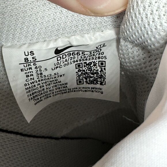 Nike Women's Court Vision Low Leopard Swoosh White DD9665-100 Size 8.5 - Picture 7 of 8